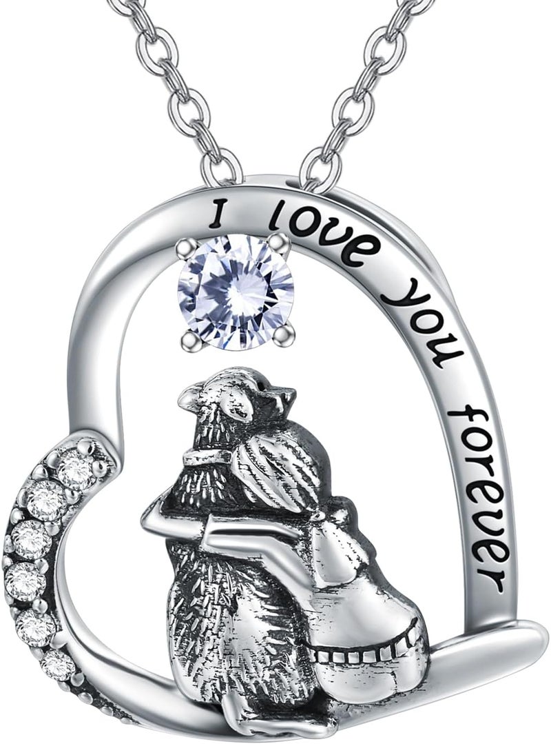 SIMONLY Store Mothers Day Gifts 925 Sterling Silver Dog Necklace Dog Pendant Necklace for Girls Dog Memorial Jewelry Gifts for Women Dog Lovers - Image 1